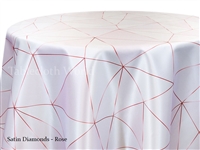 Satin Diamonds Rose Tablecloth