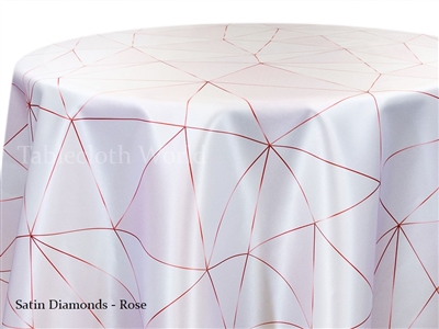 Satin Diamonds Rose Tablecloth