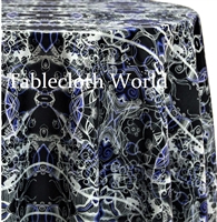 Black Crystal Custom Print Tablecloths