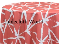 Brush White on Clay Print Tablecloths