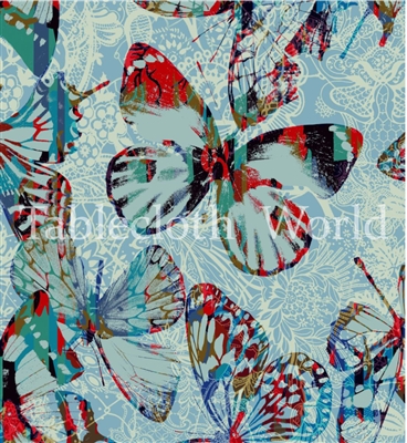 Butterfly Damask Custom Print Tablecloth