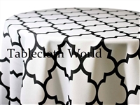 Cameo Print Black on White Tablecloths