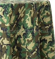 Green Camouflage Custom Print Pattern Tablecloths
