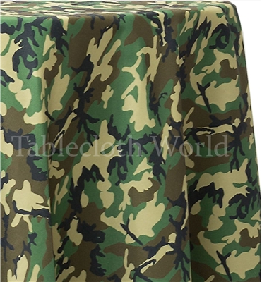 Green Camouflage Custom Print Pattern Tablecloths