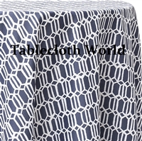 Chain Mail Blue Custom Print Tablecloths