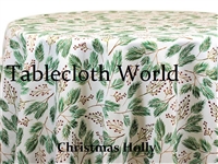 Christmas Holly Custom Print Tablecloths
