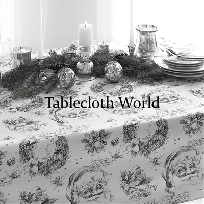 Christmas Toile Custom Print Tablecloths