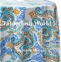 Damask Mosaic Custom Print Pattern Tablecloths