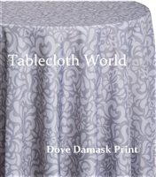 Dove Damask Custom Print Tablecloths