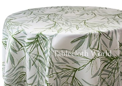 Frondescence Green Floral Custom Print Tablecloths