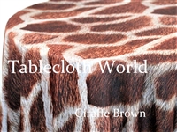 Giraffe Brown Print Tablecloths