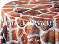 Giraffe Gold Print Tablecloths