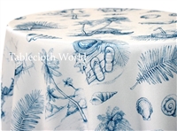 Island Getaway Blue Print Tablecloths