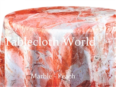 Marble Peach Custom Print Tablecloths