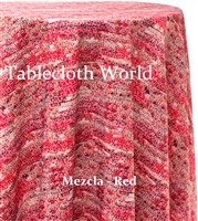 Mezcla Red Custom Print Tablecloths
