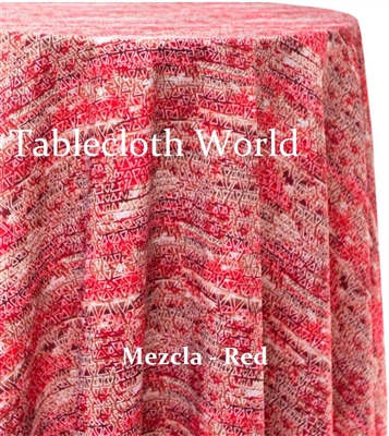 Mezcla Red Custom Print Tablecloths