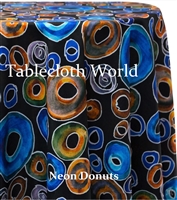Neon Donuts Custom Print Tablecloths
