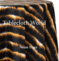 Neon Tiger Custom Print Pattern Tablecloths