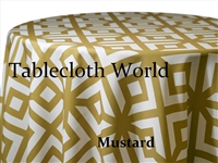 Pavilion Mustard Custom Print Tablecloths