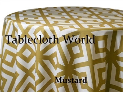 Pavilion Mustard Custom Print Tablecloths