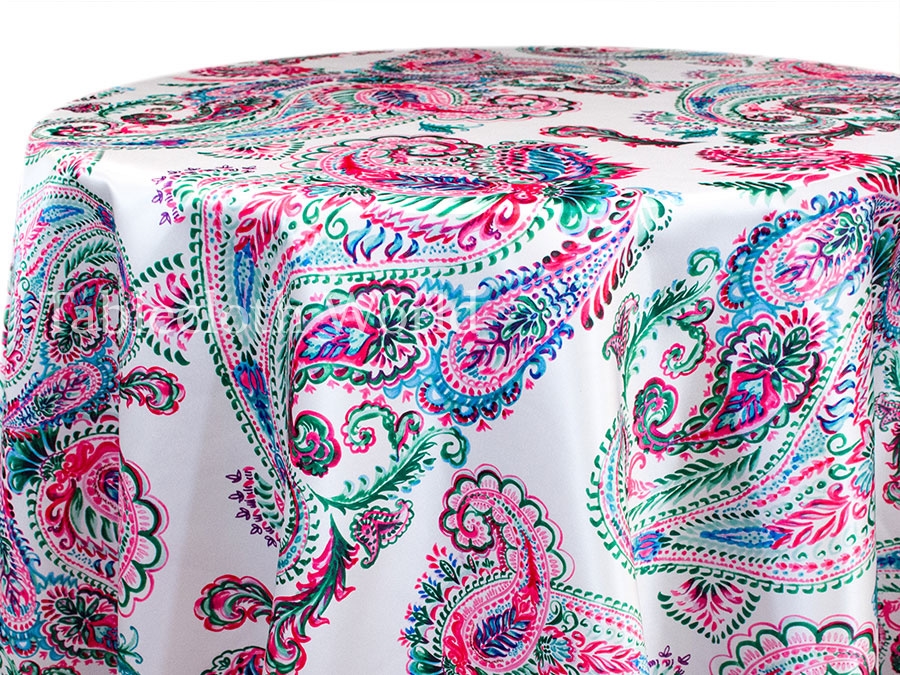 Pink Paisley Tablecloths