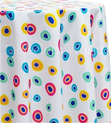 Rainbow Dots Print Pattern Tablecloths