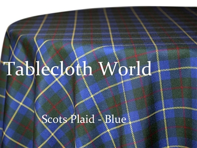 Scots Plaid Blue Tablecloths