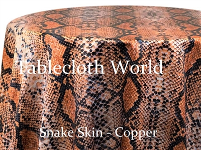 Snake Skin Copper Custom Print Pattern Tablecloths