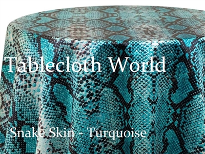 Snake Skin Turquoise Print Pattern Tablecloths
