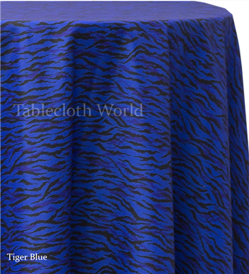 Tiger Blue Print Tablecloths