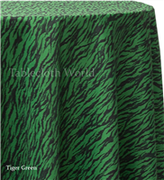 Tiger Green Print Tablecloths
