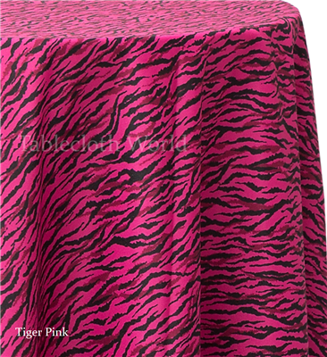 Tiger Pink Print Tablecloths