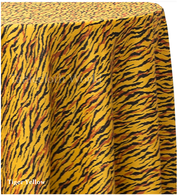 Tiger Yellow Print Tablecloths