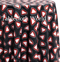 Triangalites Black Custom Print Tablecloths