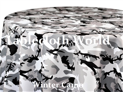 Winter Camo Print Pattern Tablecloths