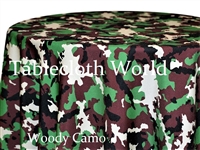 Woody Camo Print Pattern Tablecloths