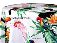 Toucan White Custom Print Tablecloths