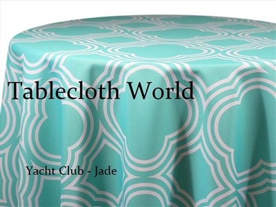 Yacht Club Jade Custom Print Tablecloths