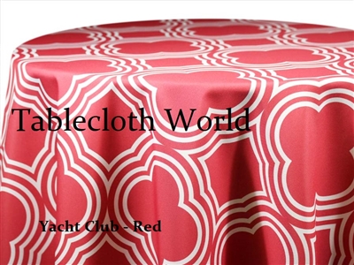 Yacht Club Red Custom Print Tablecloths