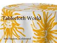 Sun Flowers Goldenrod Tablecloths