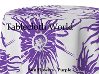 Sun Flowers Purple Tablecloths