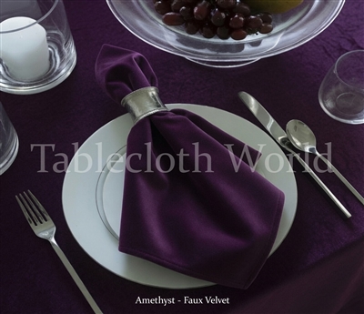 Napkins Faux Velvet