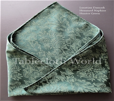 Christmas Green Napkins Lusatian Damask