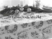 Swatches Christmas Toile Print Tablecloths