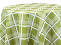 Cape Cod Plaid Green Tablecloths