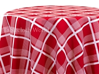 Cape Cod Plaid Red Tablecloths