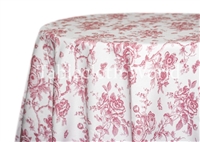Floral Toile Rose Tablecloths