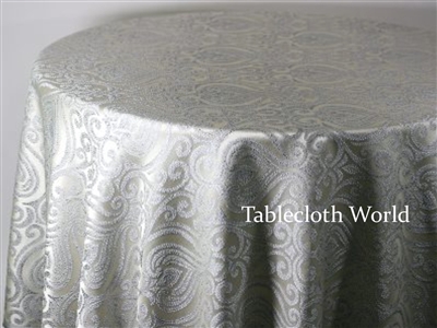 Silver Jubilee Damask Tablecloth