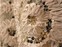 Roundlet Lace Champagne Tablecloths