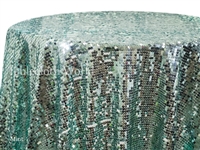 Sequin Mosaic Mint Tablecloths